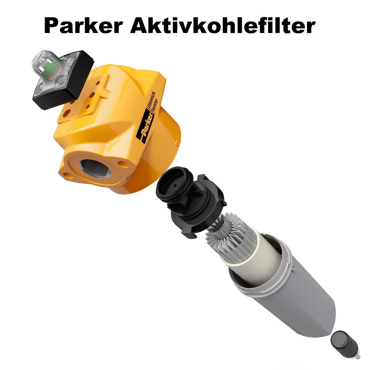 1" PARKER Aktivkohlefilter AA (0,01 µm) bis 3,6 m³/min