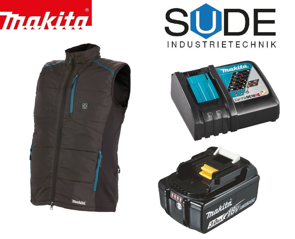 Makita DCV202ZM Akku Thermoweste Größe M + Ladegerät & Akku