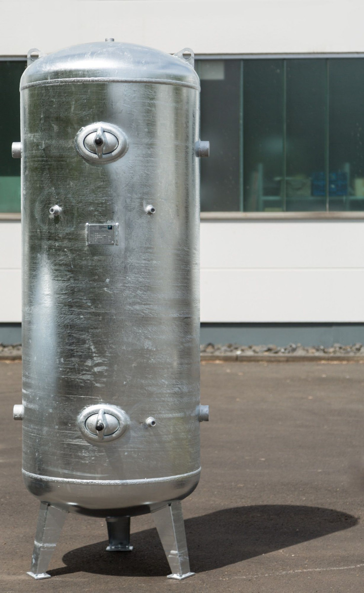 1000 Liter Druckluftbehälter stehend, verzinkt - 16 bar (MADE in GERMANY)
