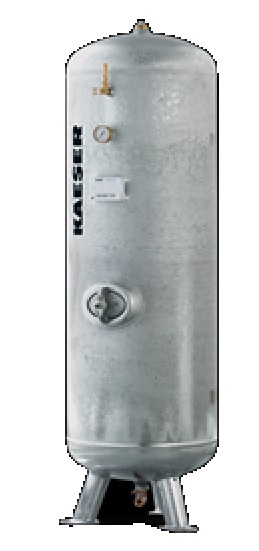 1000 Liter KAESER Druckluftbehälter stehend, verzinkt - 16 bar