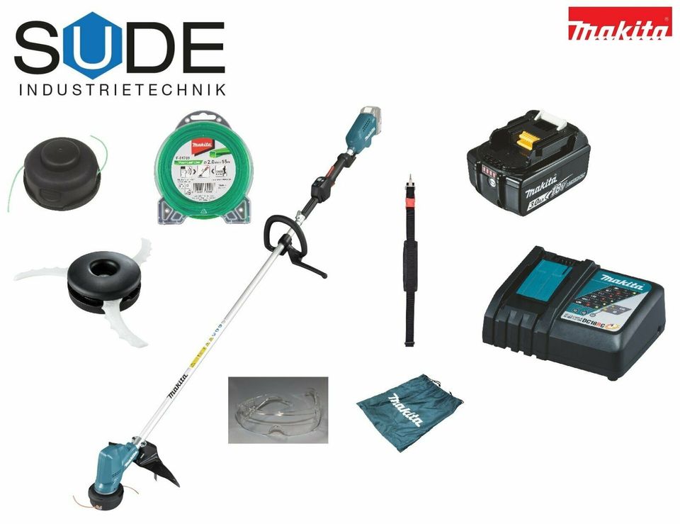 GESCHENKSET Makita Akku Rasentrimmer DUR190 mit viel Zubehör