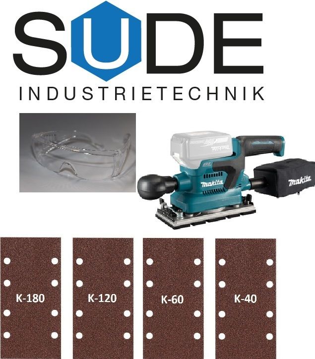 Makita DBO382Z Schwingschleifer 93x185 mm + 120 x Schleifpapier