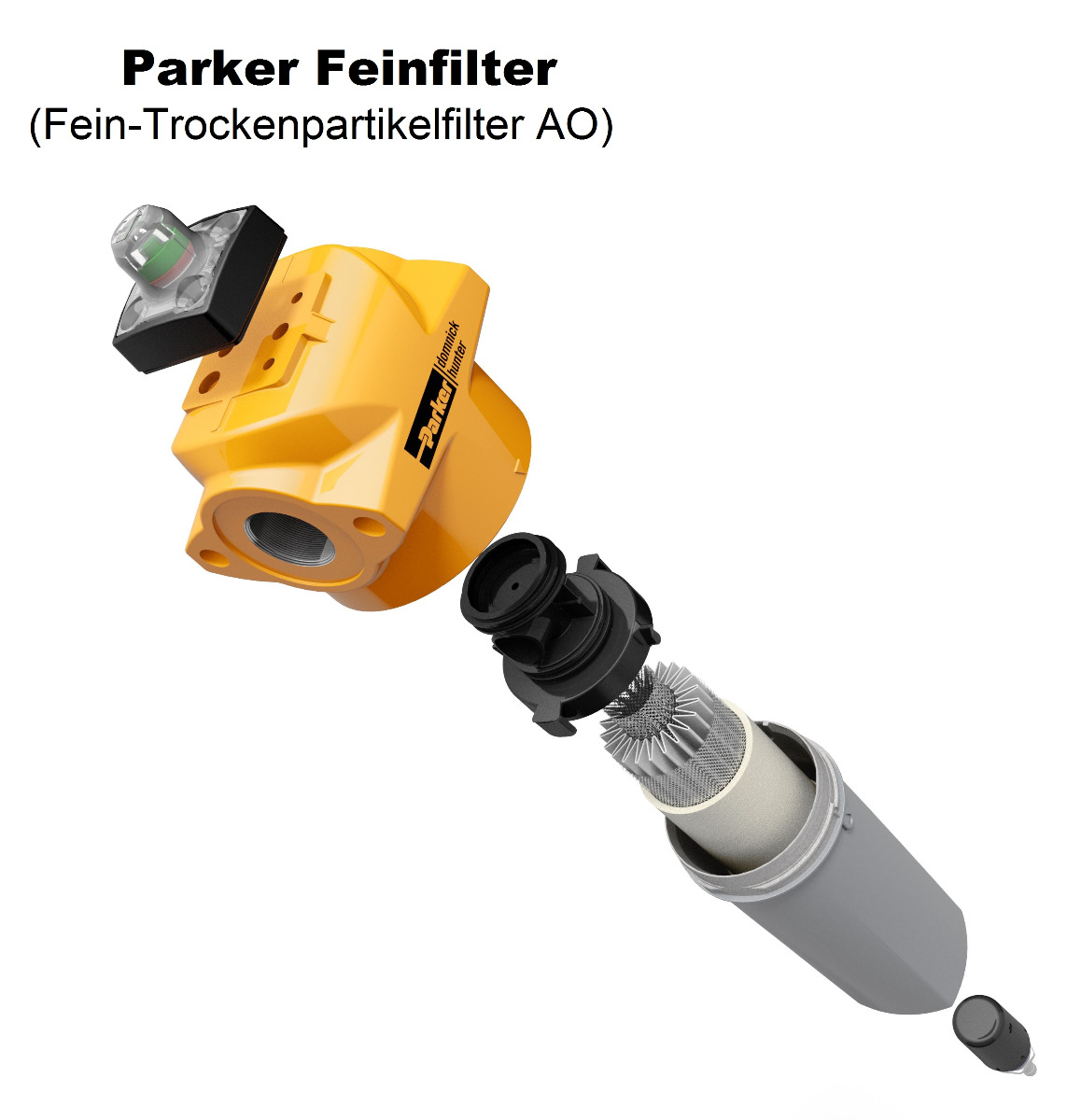 1/2" PARKER Feinfilter AO (0,01 µm) bis 1,2 m³/min