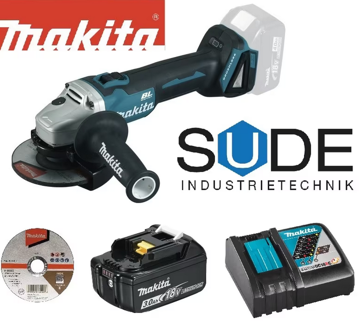 125mm Makita Akku-Winkelschleifer DGA504 mit Akku und Ladegerät